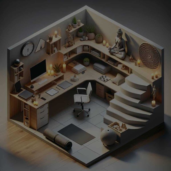 How to Design a Home Office That Doubles as a Yoga Space?